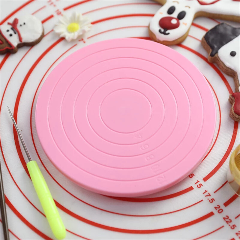 Mini Spinning Cookie Turntable With A Scriber Needle gallery