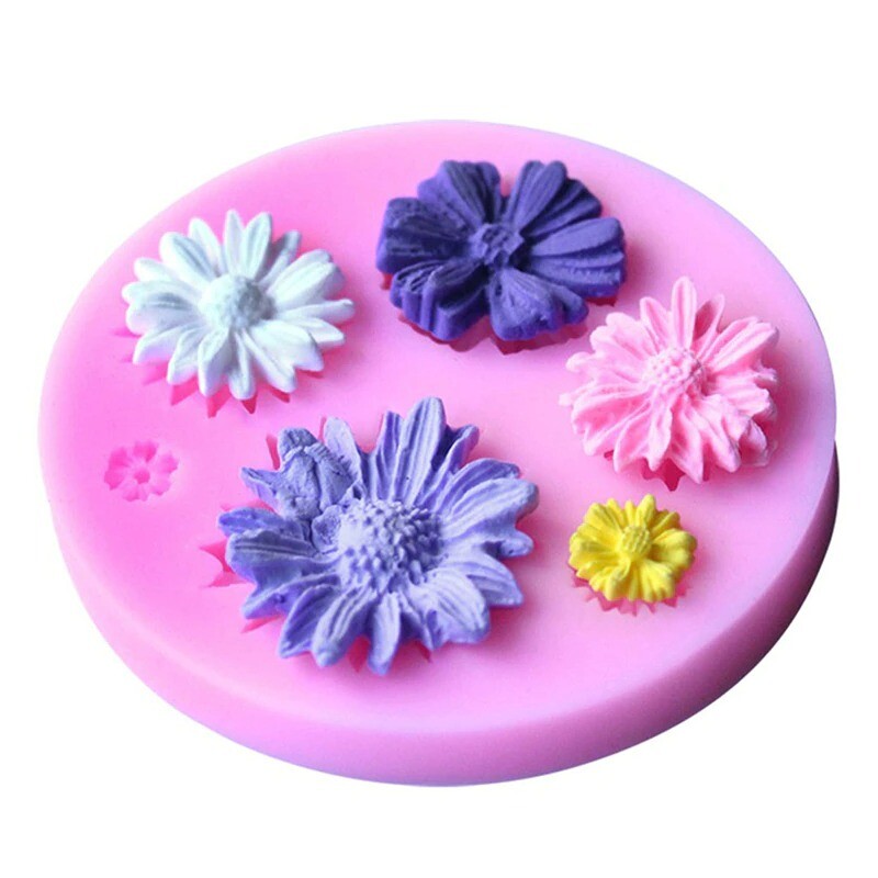 Silicon Flower Fondant Mold NonStick Cake Chocolate Mould Easy Use And Clean
