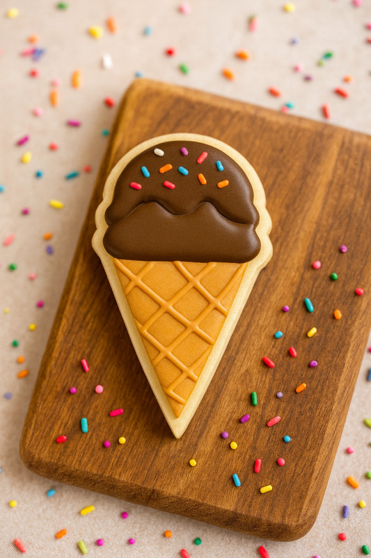 Custom Made Ice Cream Cone Cookie Cutter Fondant Cutter Baking Tool USA gallery