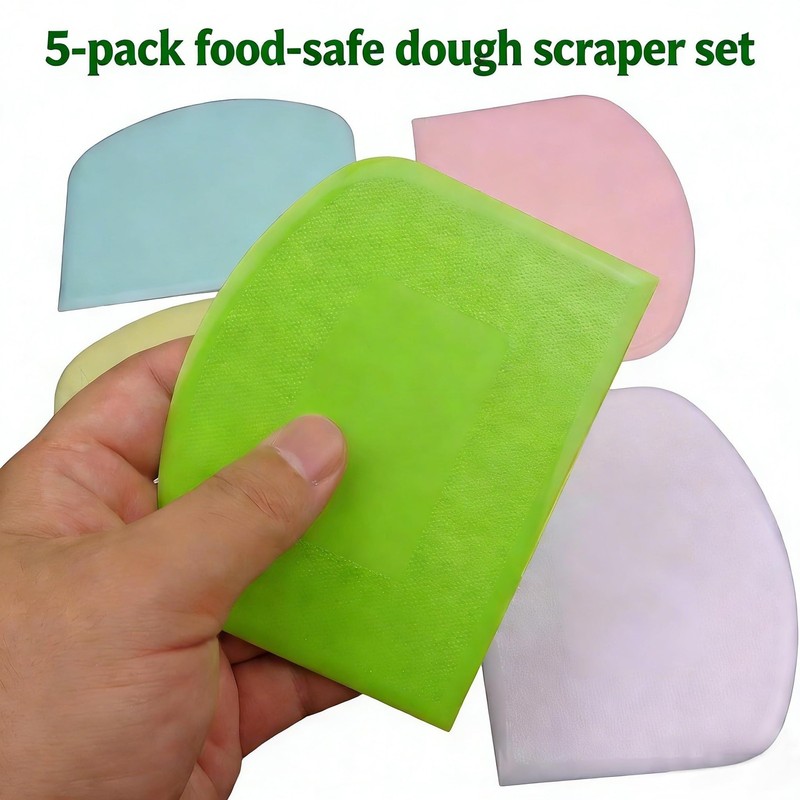 5-Pack Dough Scraper Bowl Food-safe Plastic Dough Cutter Flexible Bench Multipur gallery