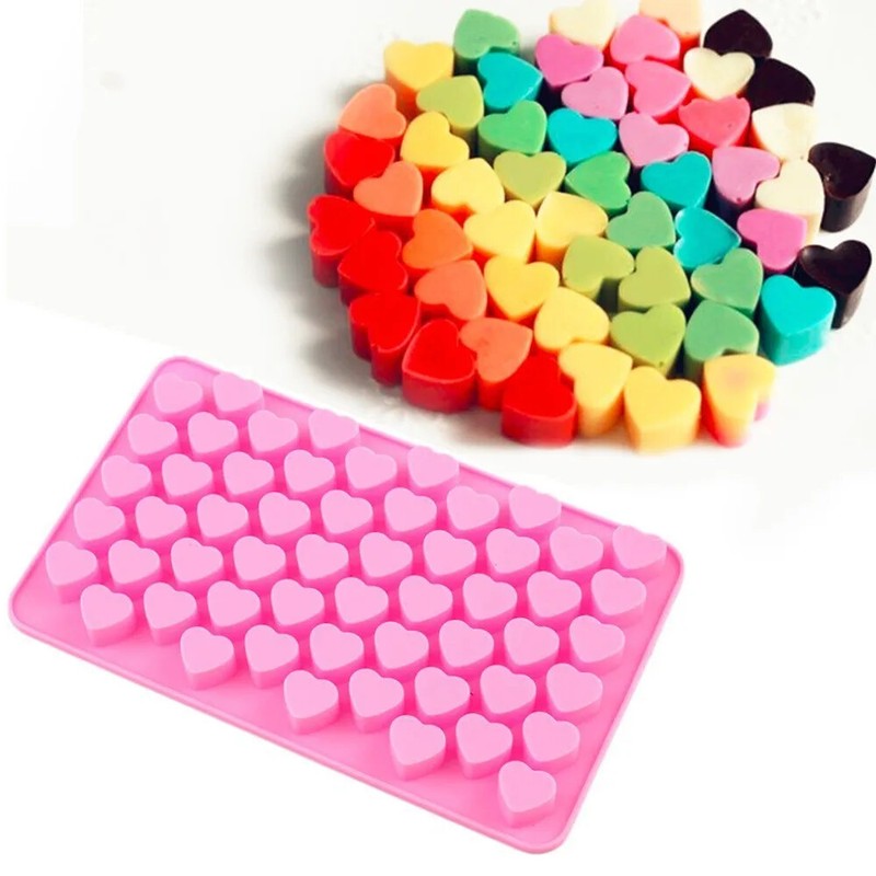 New 55 Small Heart Shaped Silicone Cake Mold Heart Chocolate Pastry Molds Baking gallery