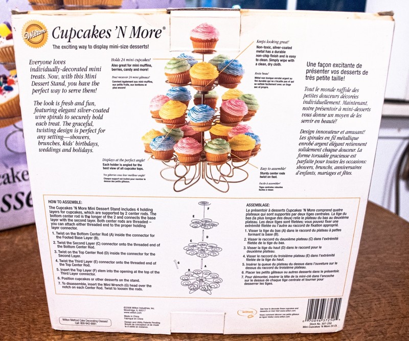 Lot of 2 Wilton Cupcakes 'N More Dessert Stands & Mini Stand Holds 23 & 24 cakes gallery