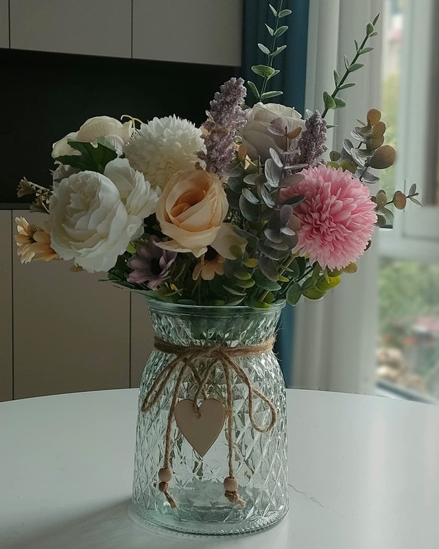 Aubcee 3 Pack Set Fake Flowers Vase Faux Peony Silk Flowers For Home Decorfake gallery
