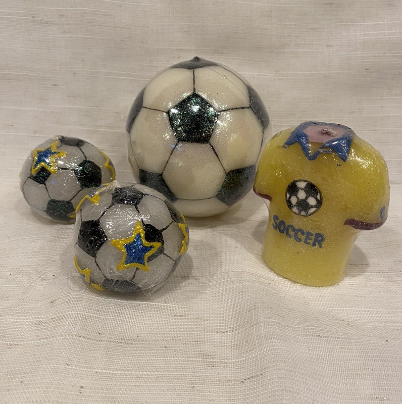 NEW Vintage Soccer Birthday Candles Sealed Claires Lot Of 4 Sports