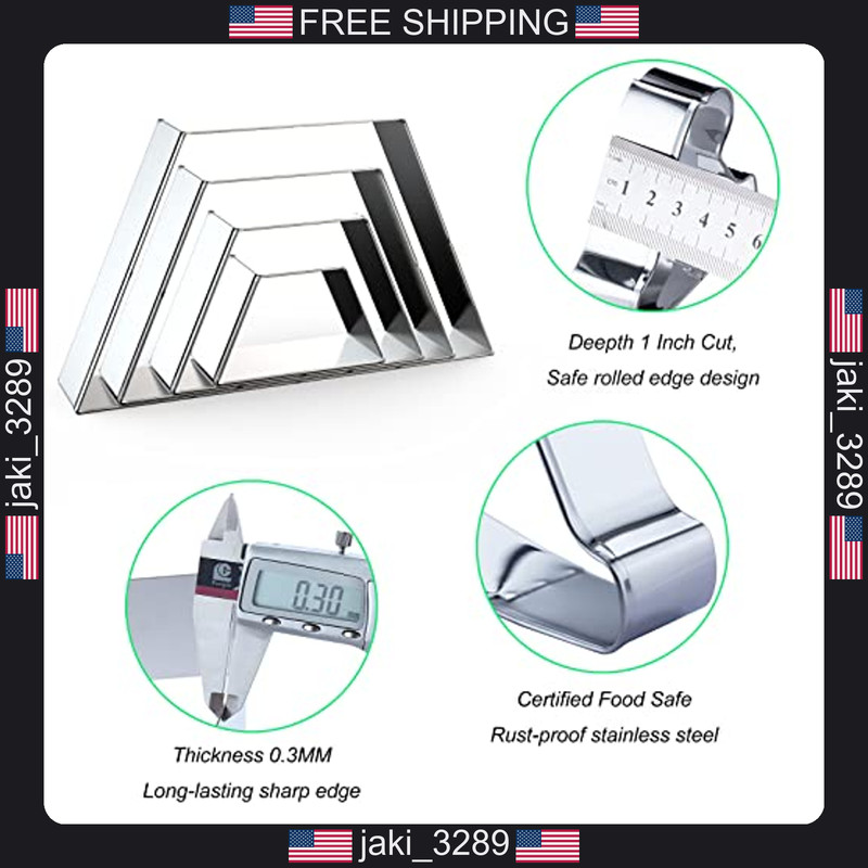 Trapezoid Cookie Cutter Set Large - 5 Inch, 4 Inch, 3 Inch, 2 Inch - Geometric gallery