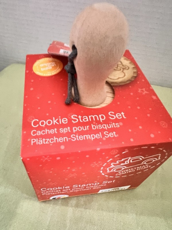 BIRKMANN German Wood Silicone CHRISTMAS COOKIE STAMPER Set Santa Tree Truck gallery