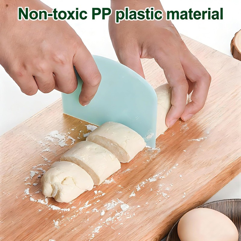 5-Pack Dough Scraper Bowl Food-safe Plastic Dough Cutter Flexible Bench Multipur gallery