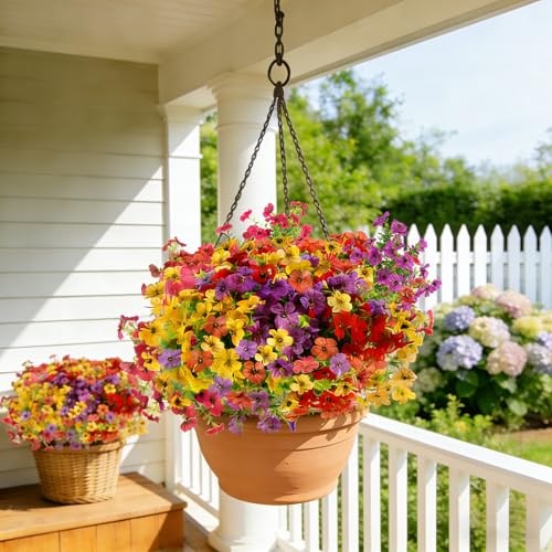 Artificial Flowers, Realistic UV Resistant Waterproof Multicolor-12 Bundles gallery