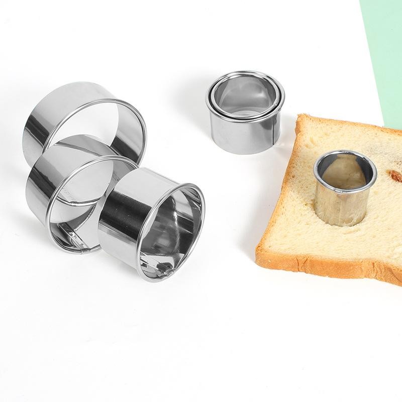 Round Biscuit Cookie Cutter Set of Pastry Molds for Dough Made of Stainless Stee gallery