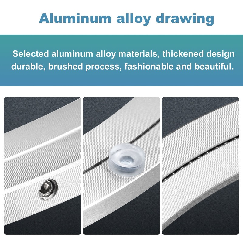 Aluminum Lazy Susan Metal Rotating Turntable 20 Inch for Dining-Table Silver gallery