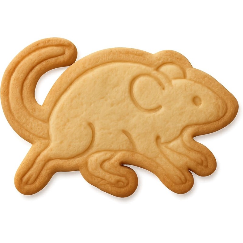 Running Fancy Large-ear Rat Cookie Cutter & Stamp, Fondant & Clay - 4x2.7 gallery