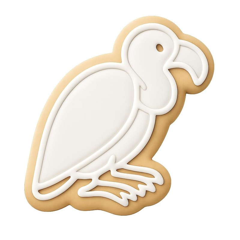 Resting Vulture Cookie Cutter & Stamp, Fondant & Clay - 4x3 gallery