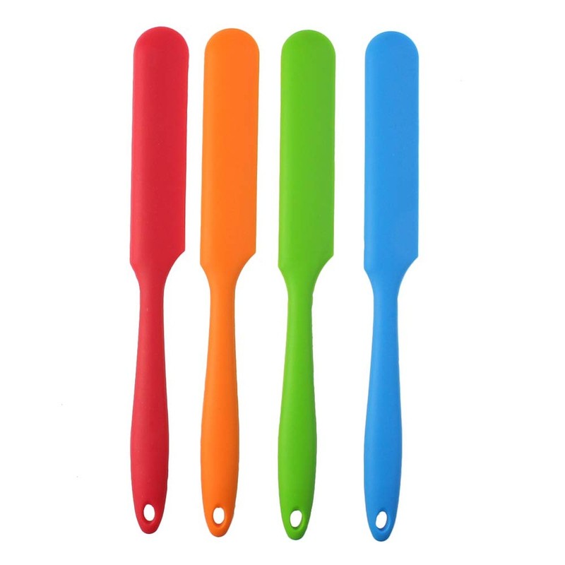 4pcs Silicone Spatula Set Heat Resistant Cake Cream Butter Spatulas Mixing Ba…
