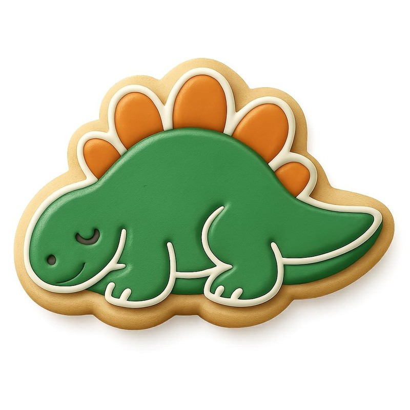 Sleeping Stegosaurus Cookie Cutter & Stamp 4×2.5″ Fun Baking