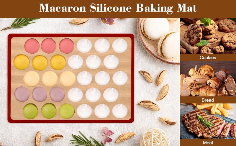 28Pcs Macaron Silicone Baking Mat Kit-2 Sheet Macaron Silicone Baking Mats gallery