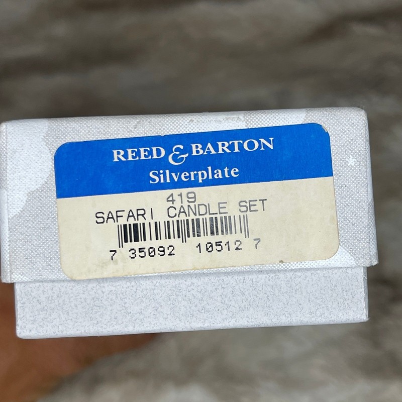 Reed & Barton Safari Candle Set Silverplate Numbered 1-6 Animal Birthday Holders gallery