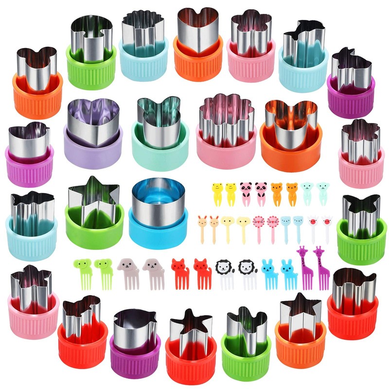 Vegetable Cutter Shapes Set 24pcs Mini Cookie Cutters Set Fruit Cookie Pastry St