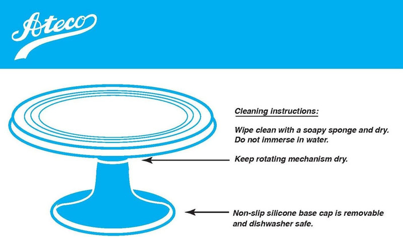 Revolving Cake Decorating Stand, 615 12" Round, Aluminum Base, White gallery
