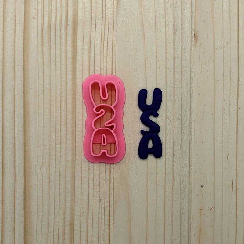 USA Bubble Letters Cutter for Cookies, Clay, Ceramics, Fondant, and More gallery
