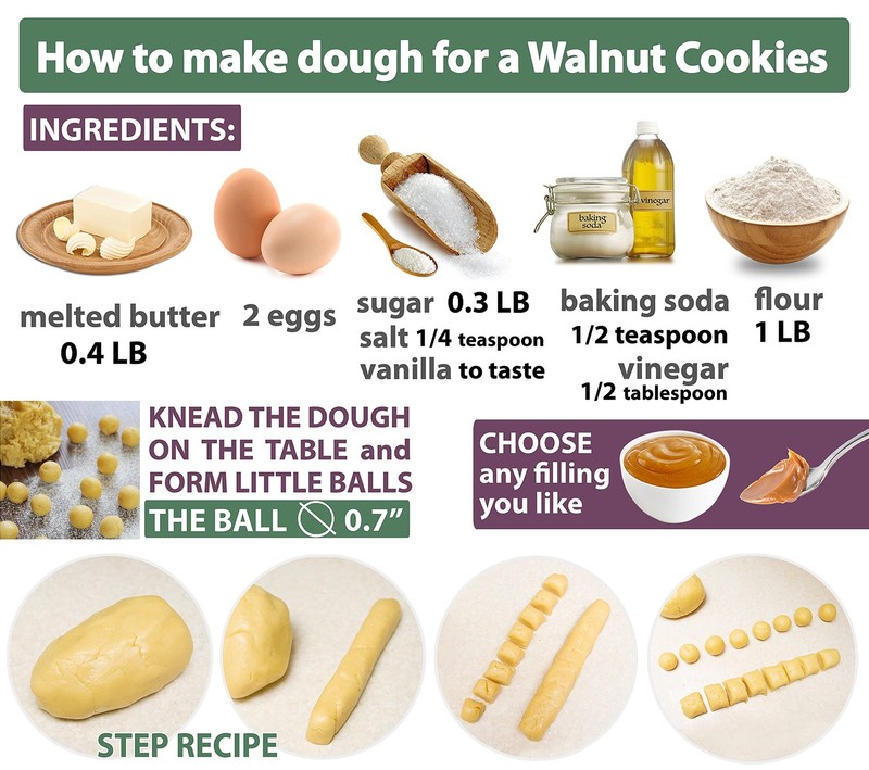Walnut Cookie Mold Maker 16 NonStick Granite Oreshki Mold Maker Walnut Cook... gallery
