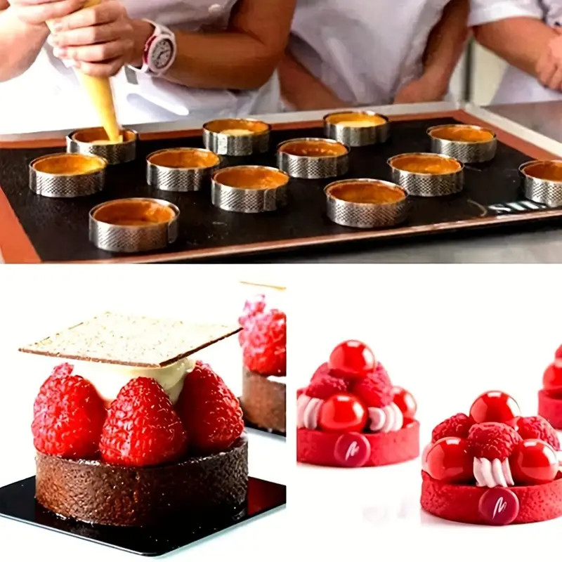 Stainless Steel Cake Rings 5CM Round Perforated Circle Baking Dessert Cake Ring gallery