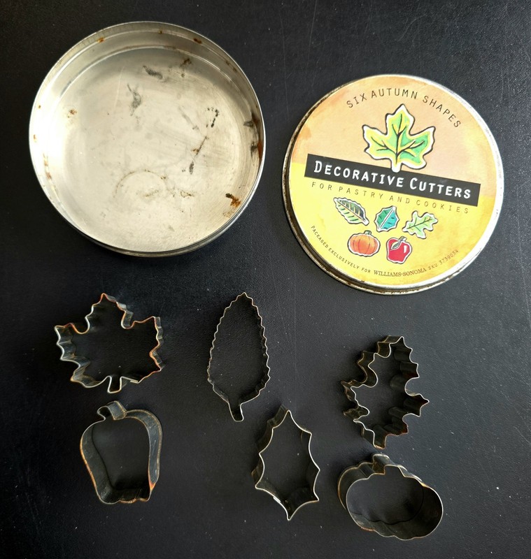 Williams Sonoma Vintage 6 Decorative Cutters for CLAY ART Fall Autumn Shapes