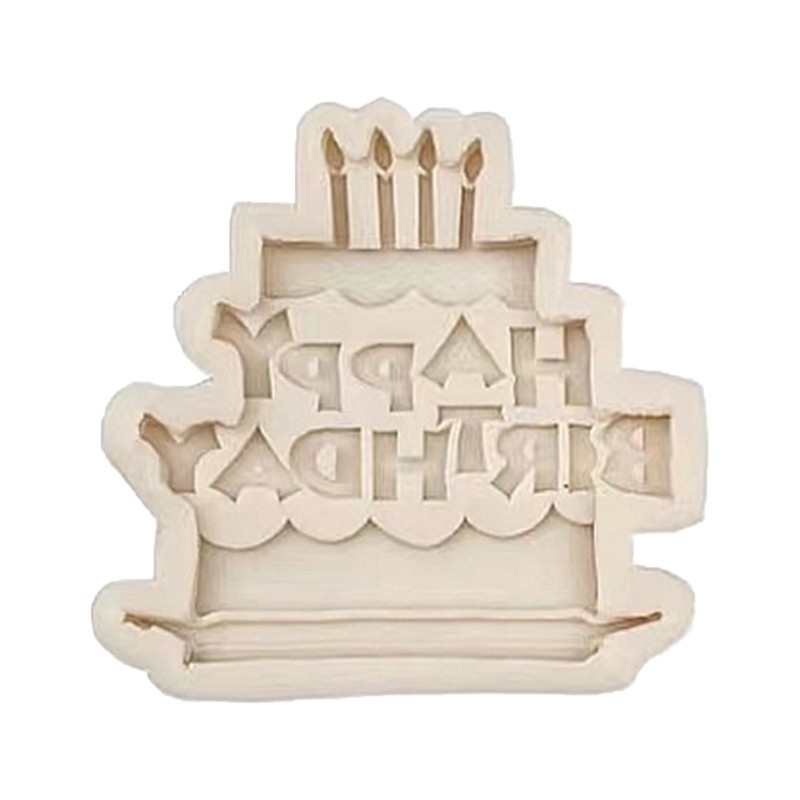 Happy Birthday Silicone Flexible Safe Mould Clay Resin Ceramics Candy gallery