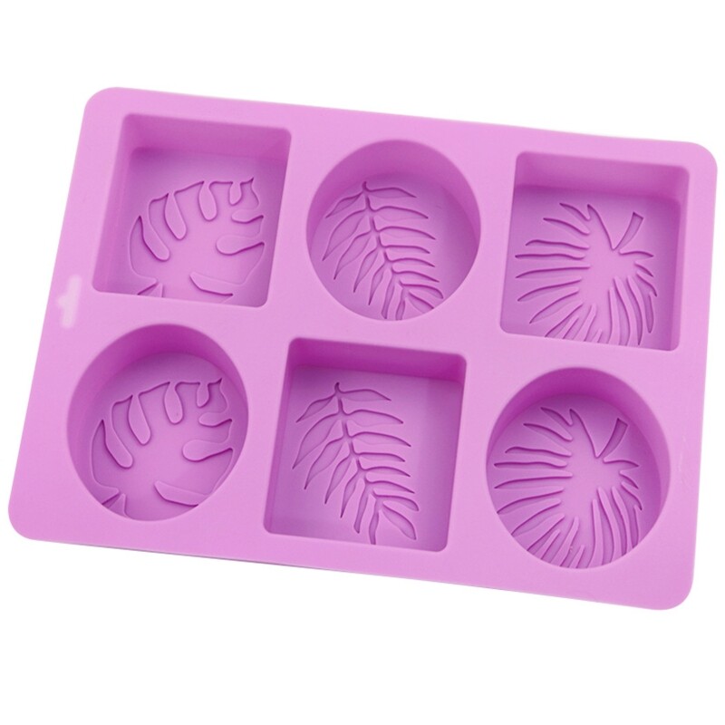 6 Cavities Silicone Soap Mold Chocolate Ice Blocks Making Mould (Square & Oval)