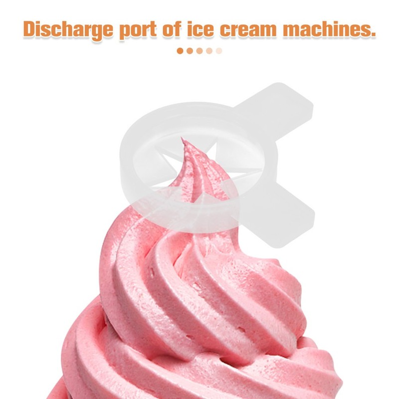 Versatile White Plastic Nozzle for Ice Cream Maker with Star Shaping Feature gallery