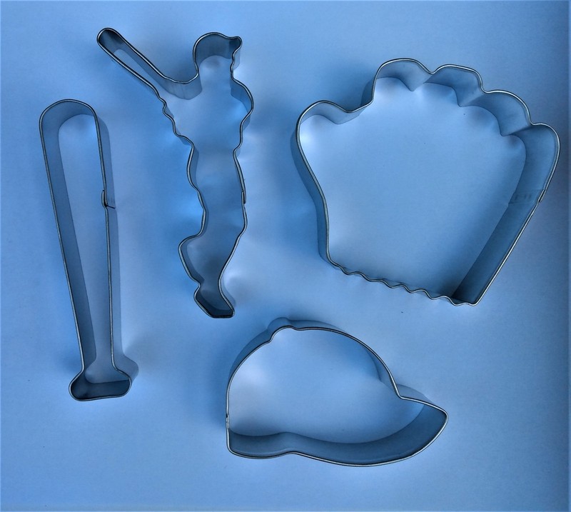 Baseball Cookie Cutter Set (4 pc) Bat, Player, Glove, Cap