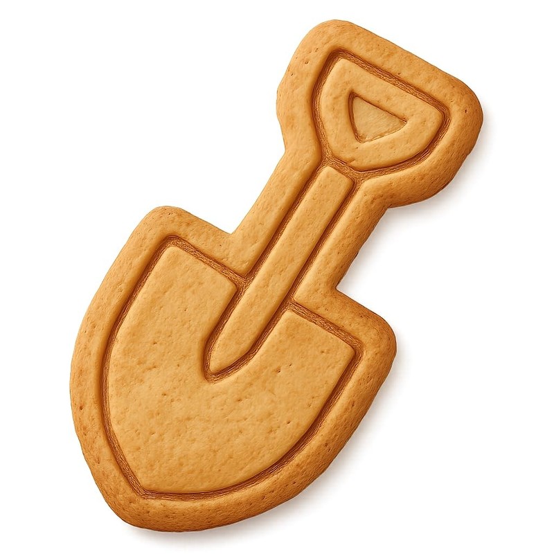 Angled Spade Cookie Cutter & Stamp, Fondant & Clay – 4×2.4