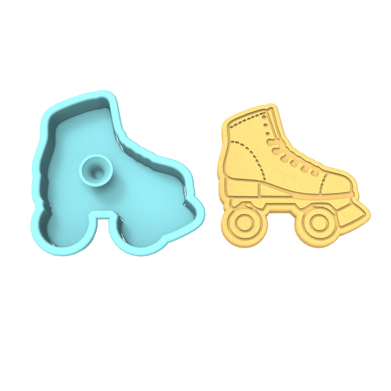 Rollerskate Cookie Cutter & Stamp #1 | Retro Disco 70s Skate Skating Roller gallery