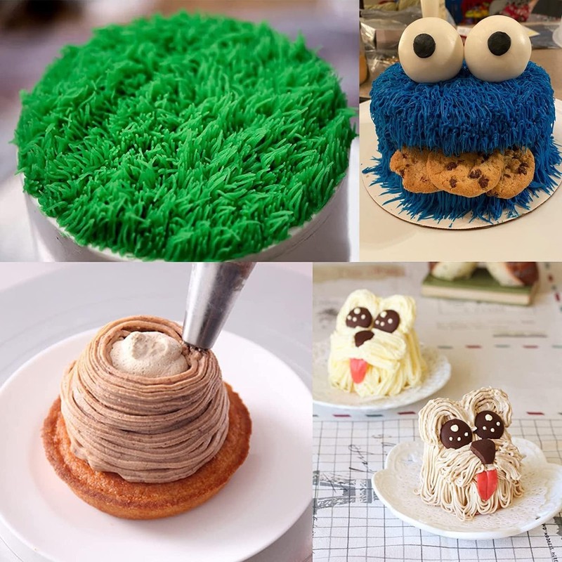 Grass, Hair & Fur Icing Tips Set - Elevate Your Cake Decorating Game gallery
