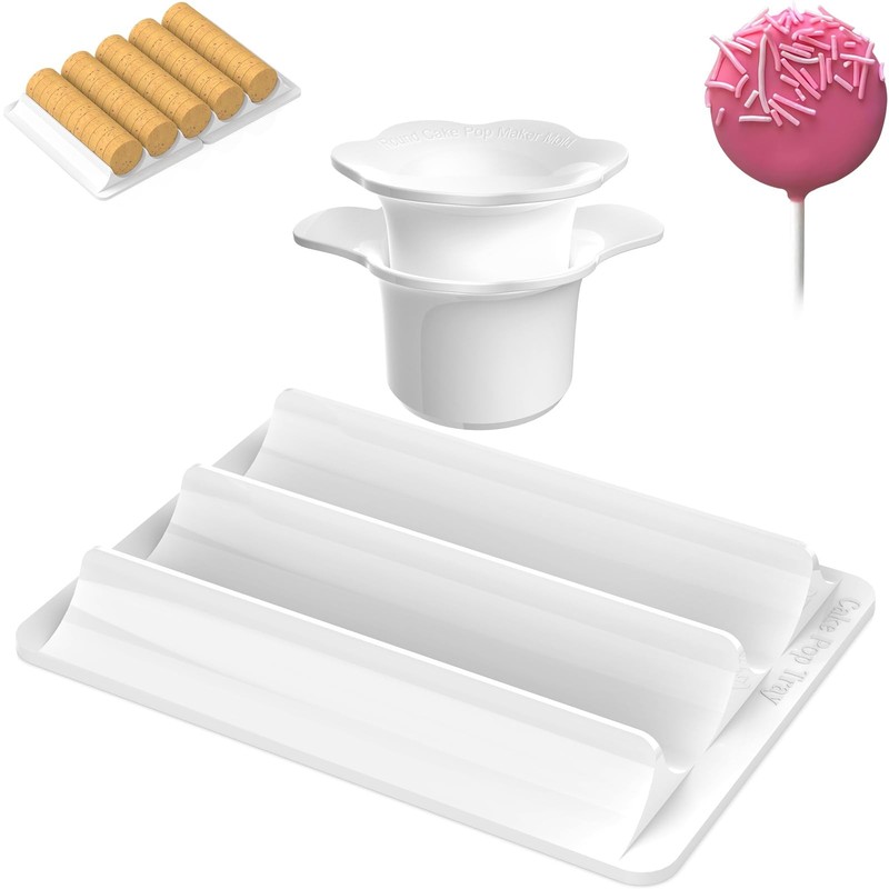 Cake Pop Cutter and Pusher with Tray Circle Cake Pop Mold Set | Non3D Printe…