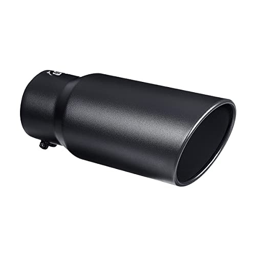 Exhaust tip – 4” Inlet Bolt on Design- Coated Stainless Steel Car Black