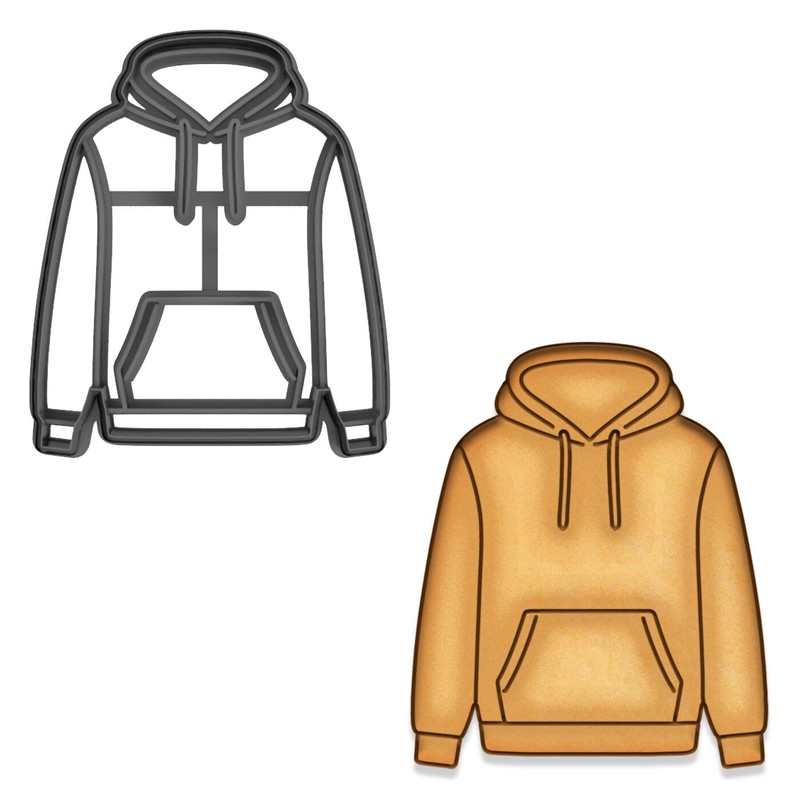 Hoodie Sweatshirt Cookie Cutter – 4×3.32″(Random Color)