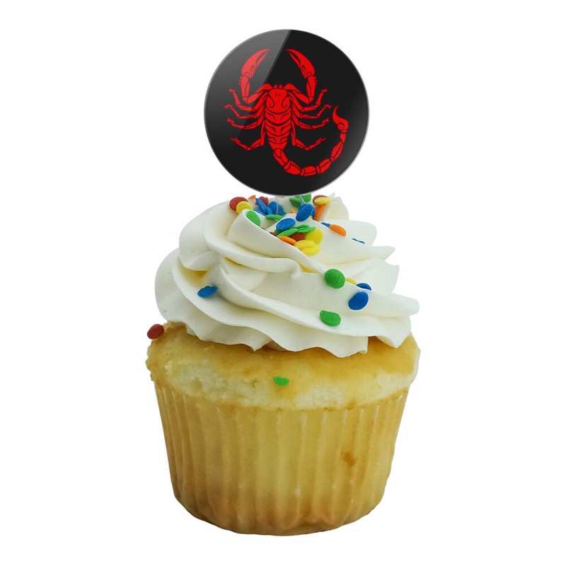 Red Tribal Scorpion Cupcake Picks Toppers Decoration Set of 6 gallery