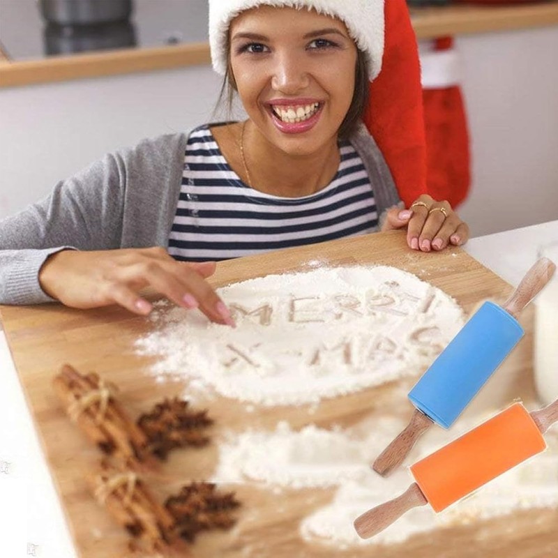 Mini Rolling Pin Set Kids Dough Rollers Kitchen Baking Supplies gallery