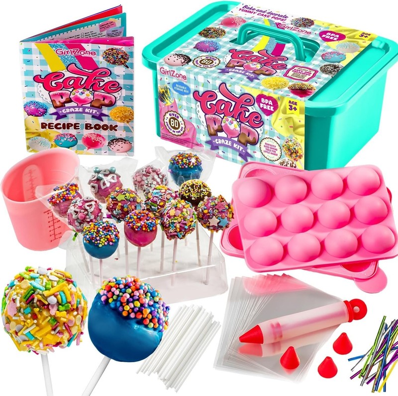 Cake Pop Mold Kit Baking Set for Kids Ages 10 12 with Stand Decorating Pen Gift