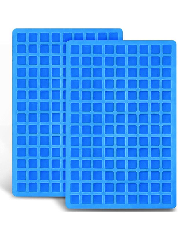 2 Pack 126-Cavity Square Silicone Candy Molds for Gummy Chocolate Ice Non-stick