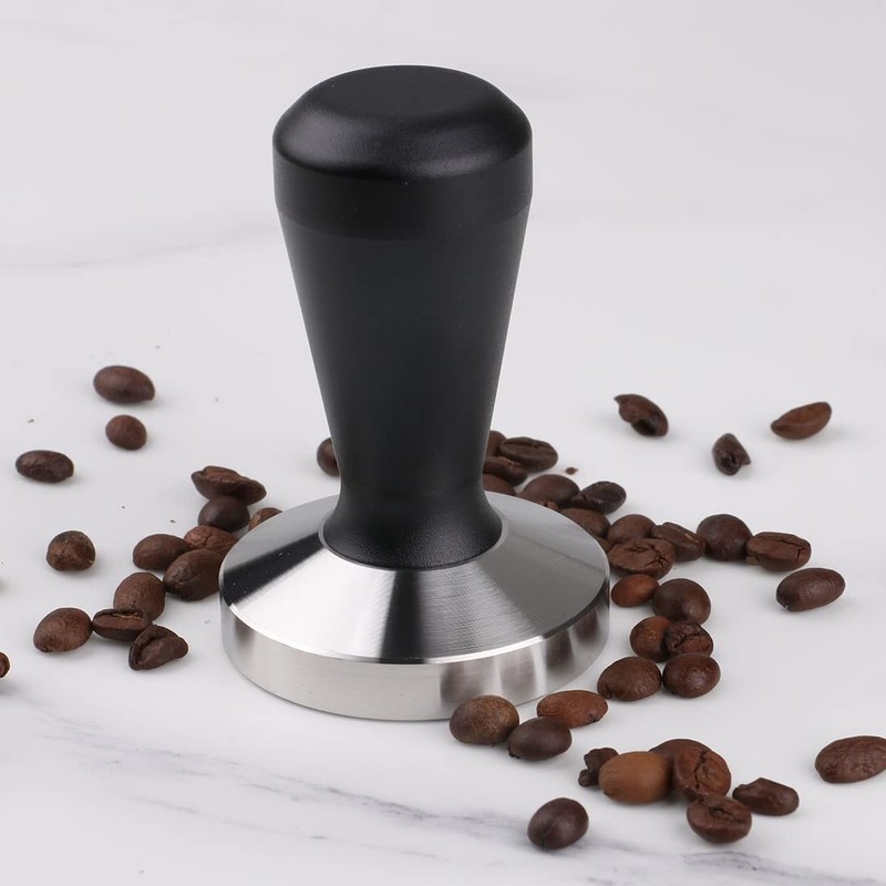 omgogo Stainless Steel Coffee Tamper 49mm Barista Espresso Base 49mm, black gallery