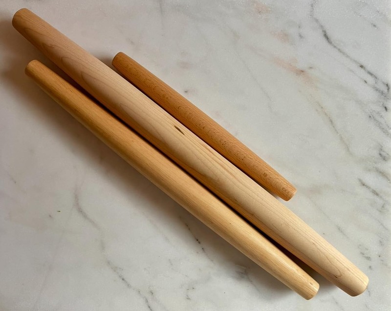 Durable 17-Inch Walnut Wood Rolling Pin with Non-Stick Surface for Easy Use gallery