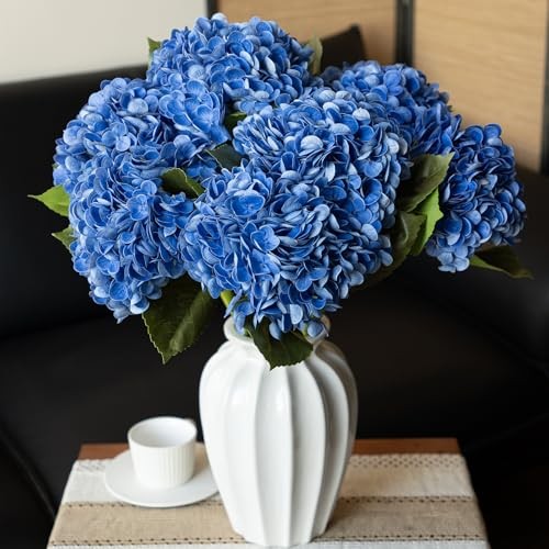 22"Real Soft Touch Hydrangea Artificial 4Pcs 2 Baby Blue & 2 Klein Blue gallery