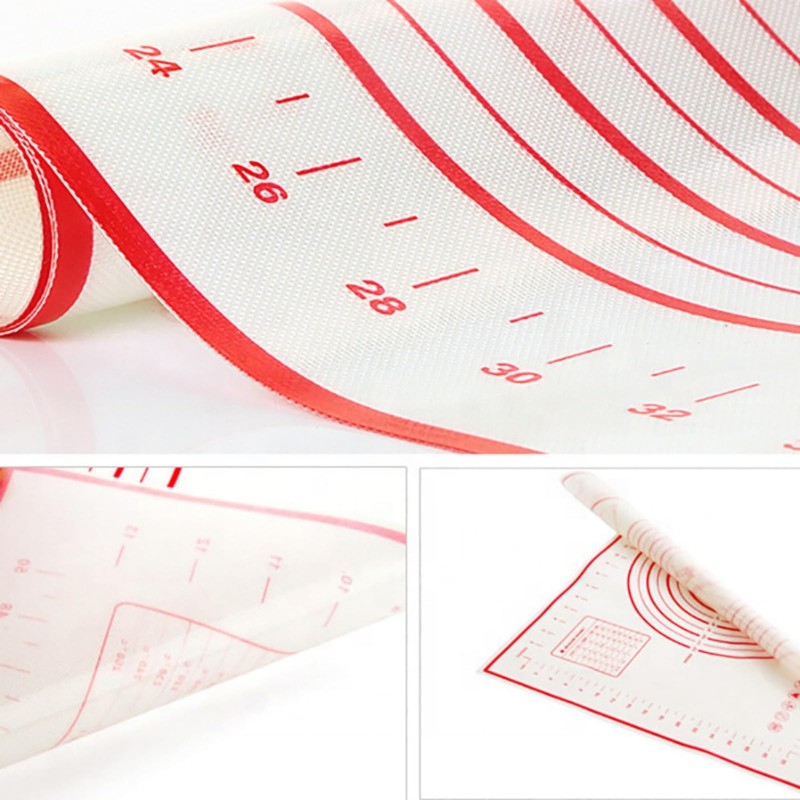 24x16 Inch Extra Thick Silicone Baking Mat with Measurements | nomal, Red gallery
