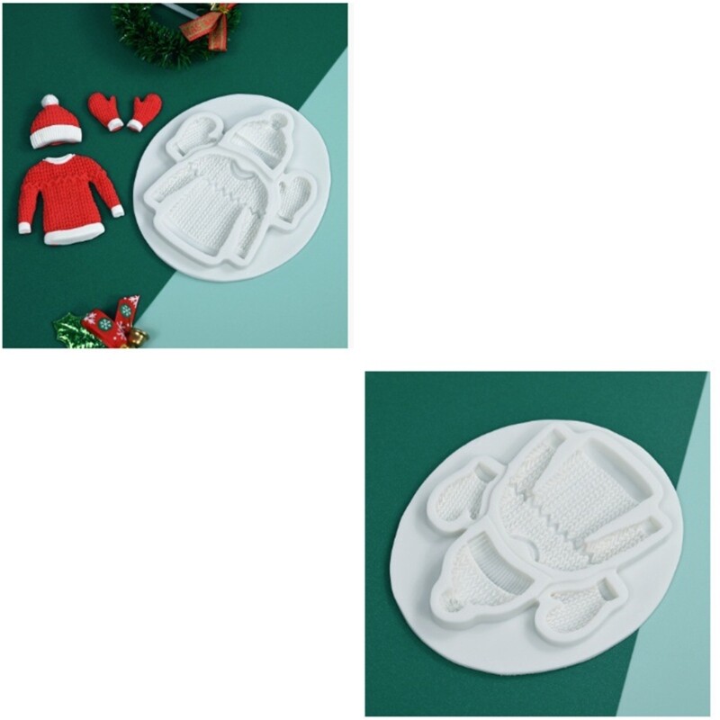 Reusable 3D Gloves Silicone Mold DIY Sweater Hat Handmade Mould for Fondant gallery