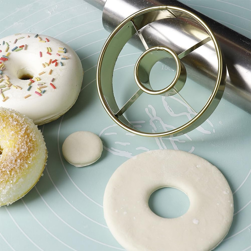 2 Pack Stainless Steel Donut Cutter 3.86 Inch Doughnut Mold Professional Baking gallery