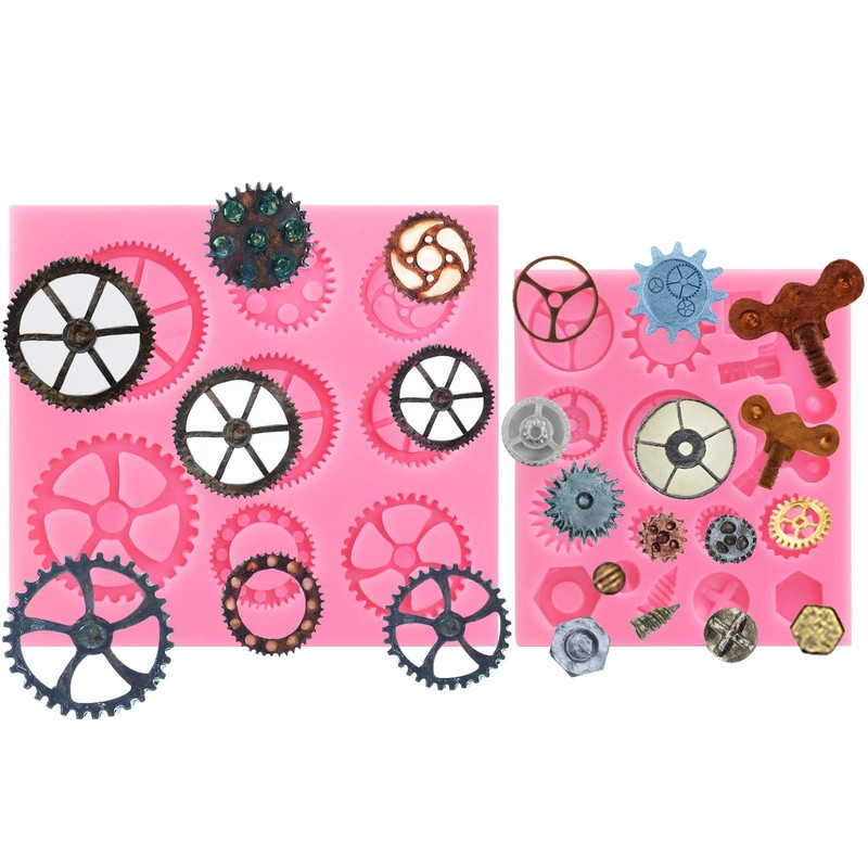 Steampunk Style Clock Wheel Cogs Gears Candy Silicone Mold for Sugarcraft, Ca... gallery