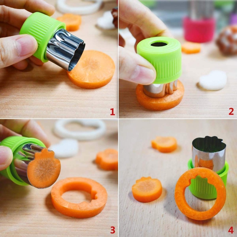 11Pack Stainless Steel Vegetable Cutter Shapes Set Mini Cookie Fruit Cutters gallery