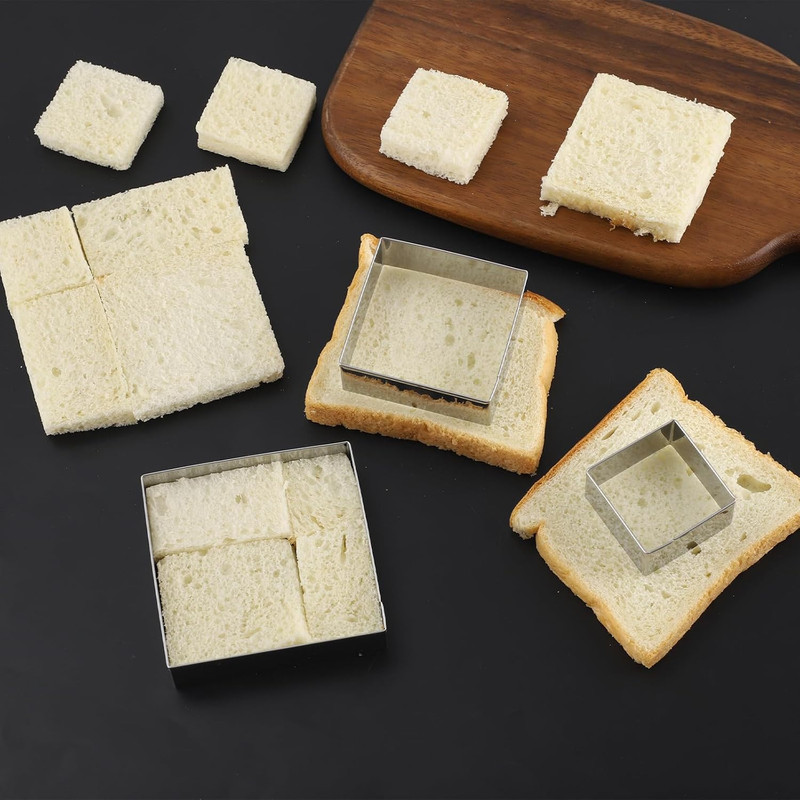 Square cookie cutters Stainless Steel Rectangle Biscuit Molds Square Pastry Mol gallery