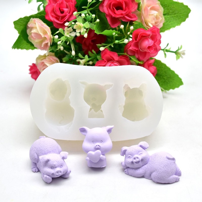 Handmade Pig Soap Molds Cake Tools Chocolate Molds Making Mold Decor gallery